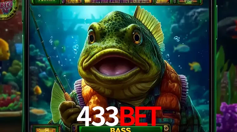 Personagem de peixe pescador do popular jogo de slot com tema de pescaria, uma das emocionantes opções de caça-níqueis para jogar e ganhar no cassino 433bet.