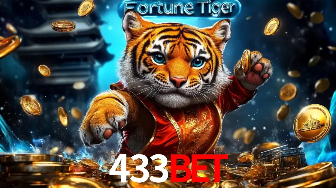 Imagem promocional do jogo de slot Fortune Tiger, com um tigre majestoso em traje tradicional cercado por uma fortuna em moedas de ouro, disponível agora no cassino 433bet.